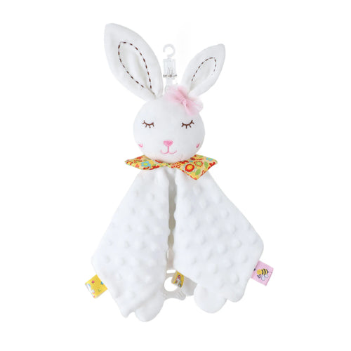 1pcs Baby Security Soothing Doll Towel with Teether Rattles Soft