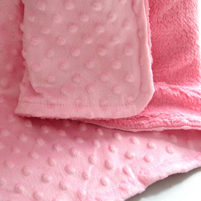 Spring Baby Blanket Warm Double Layer Swaddle Wrap Newborn Thermal