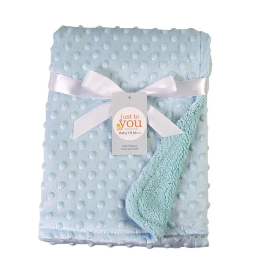 Spring Baby Blanket Warm Double Layer Swaddle Wrap Newborn Thermal