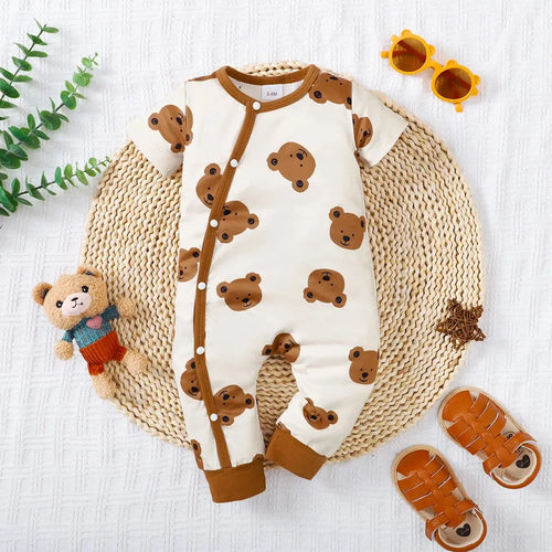 Clearance_Summer Newborn Infant Baby Boys Romper Bear Print Short