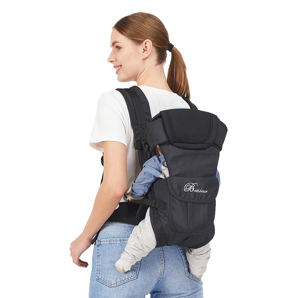 Baby Sling Carrier, 4-in-1 Ergonomic Baby Backpack Carrier, Easily