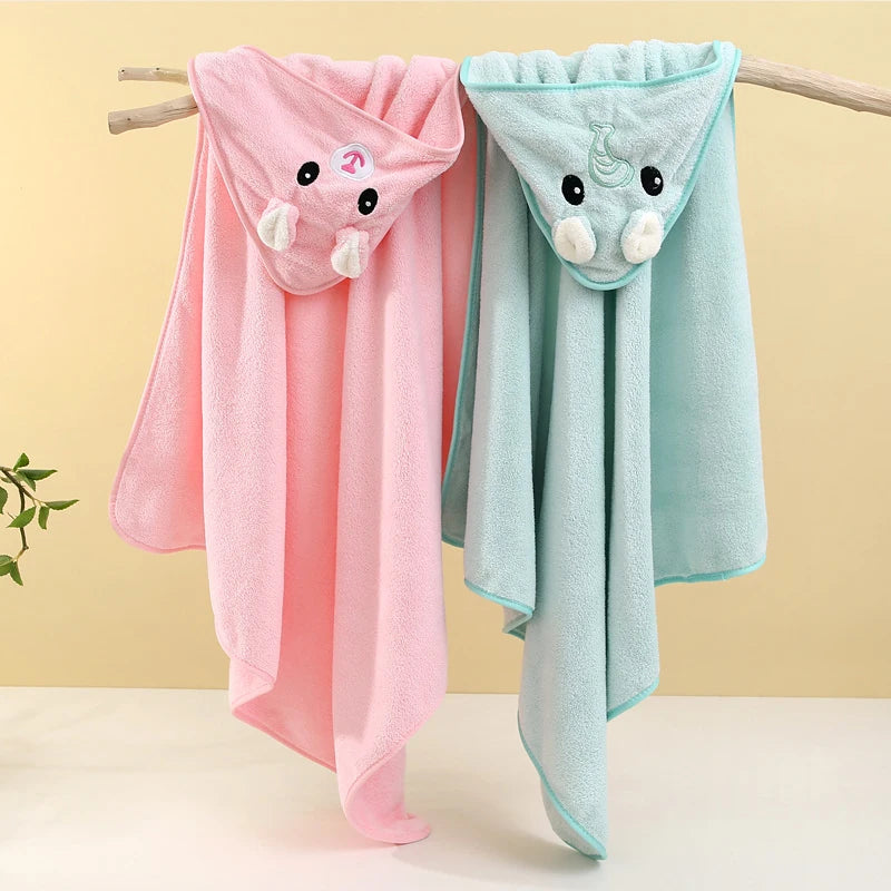 Toddler Baby Hooded Towels Super Soft Newborn Kids Bathrobe Warm