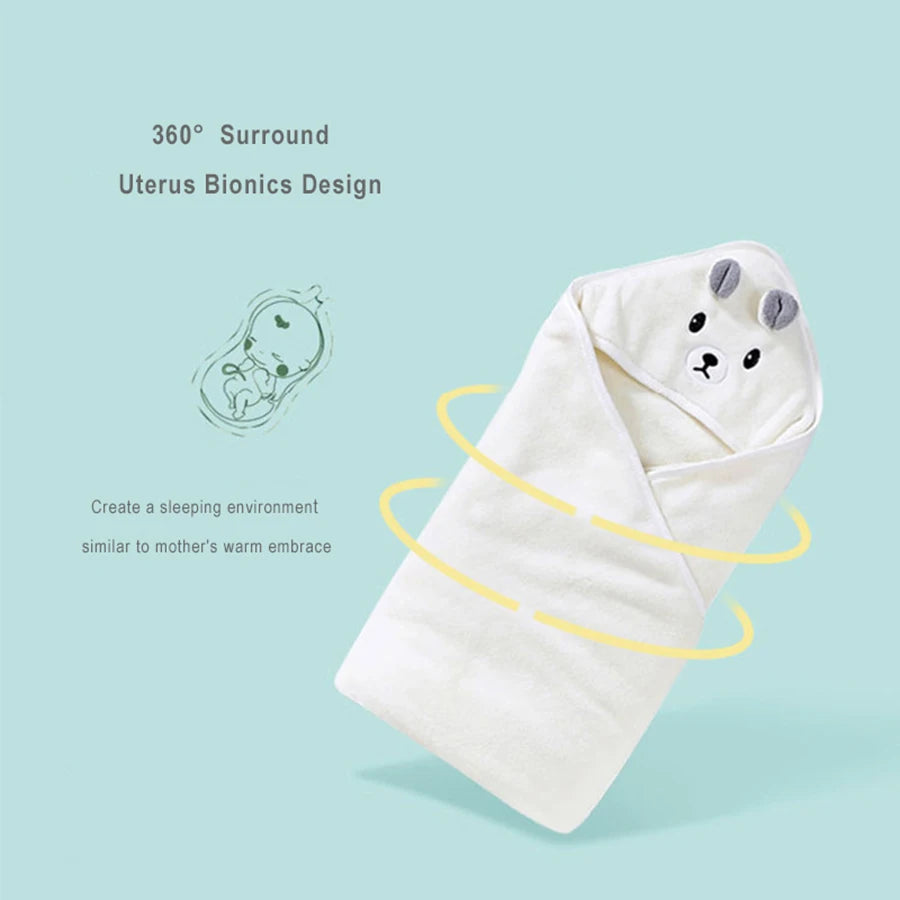 Toddler Bathrobe Infant Bath Towel Boy Girl Blankets Swaddle With Hood