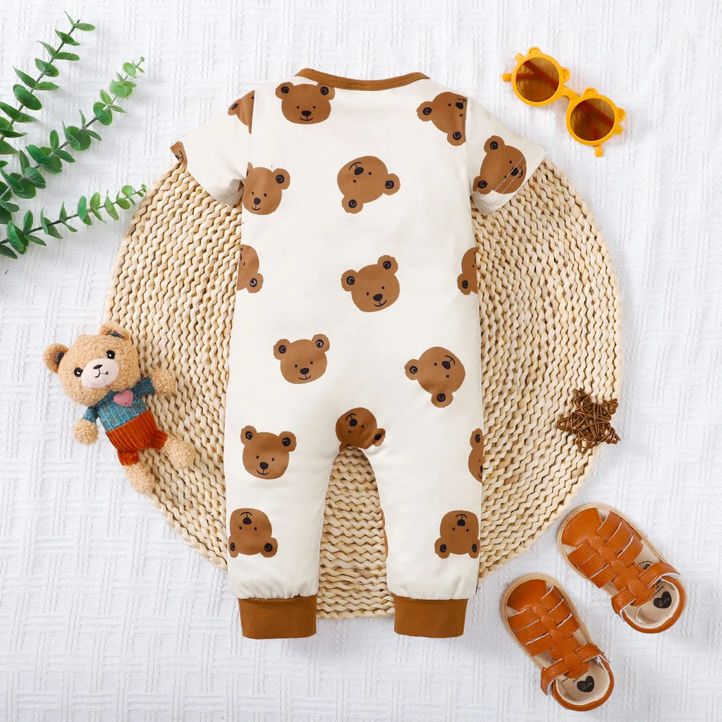 Clearance_Summer Newborn Infant Baby Boys Romper Bear Print Short