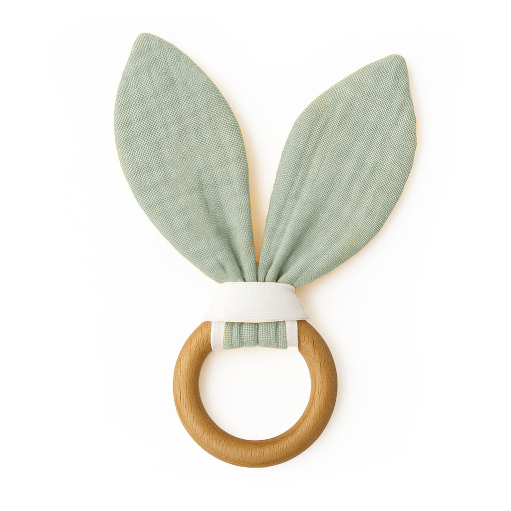 Organic Cotton Teething Ring - Green